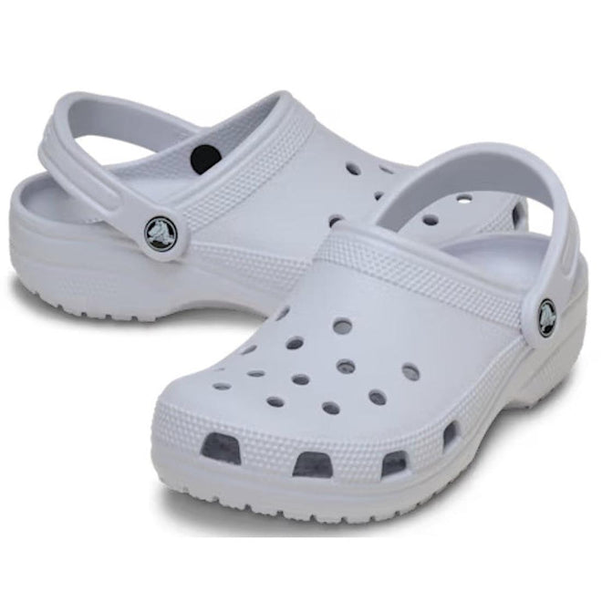 FRosted grape, soft purple adults classic Crocs clogs  on a white background.,
