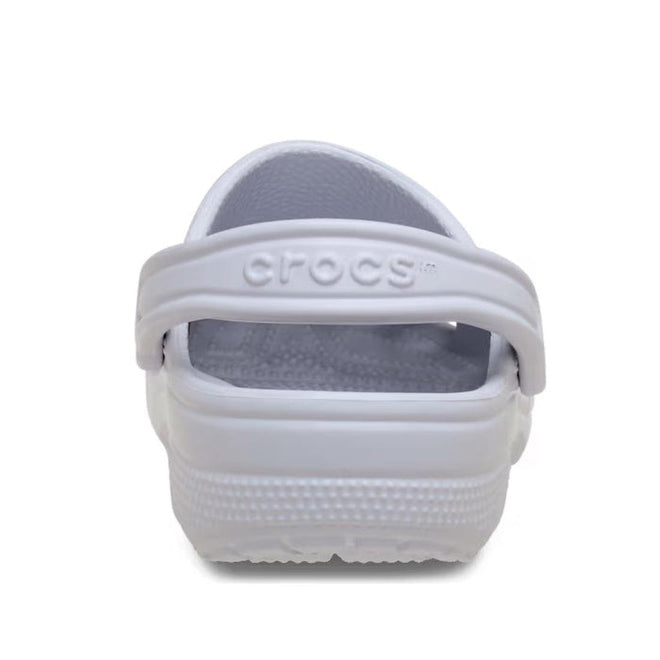 heel view Frosted Grape soft purple adults Crocs sandal on a white background showing back heel strap with embossed crocs logo.,
198445154416,
198445154423,
198445154430,
198445154447,