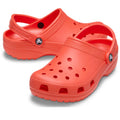 Ap air of adults Crocs Classic bright orange clogs called star fish on a white background