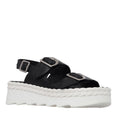 Alfie & Evie Sabre Black Platform Leather Sandals CLEARANCE