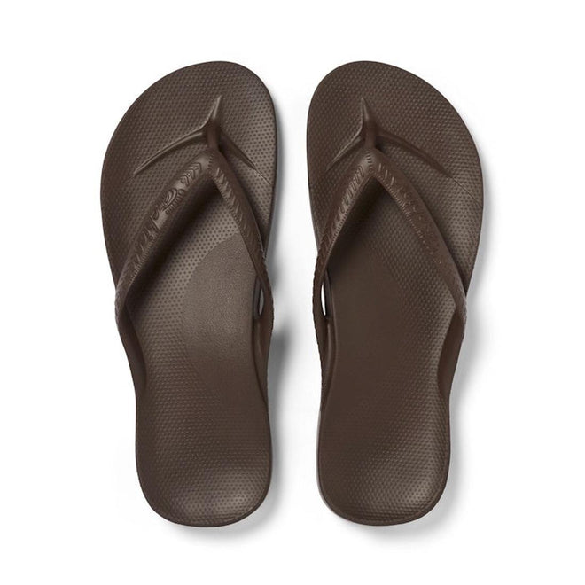 Archies Arch Support Jandal Chocolate Brown