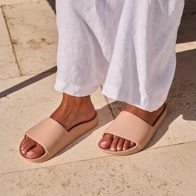 Archies Arch Support Slide Tan