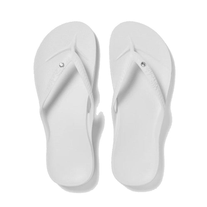 Archies Arch Support Jandal White Crystal