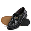 Barbour Jen Black Womens Croc Tassel Leather Loafer
