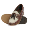 Barbour Jen Mahogony & Beige Womens Tassel Leather Loafer