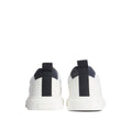 The Barbour Mens Stannington White Navy Trench Leather Trainer features a white leather design, dark navy heel tabs, and the Barbour brand embossed on each heel for a stylish finish., 5063669168325, 5063669168332, 5063669168271, 51896