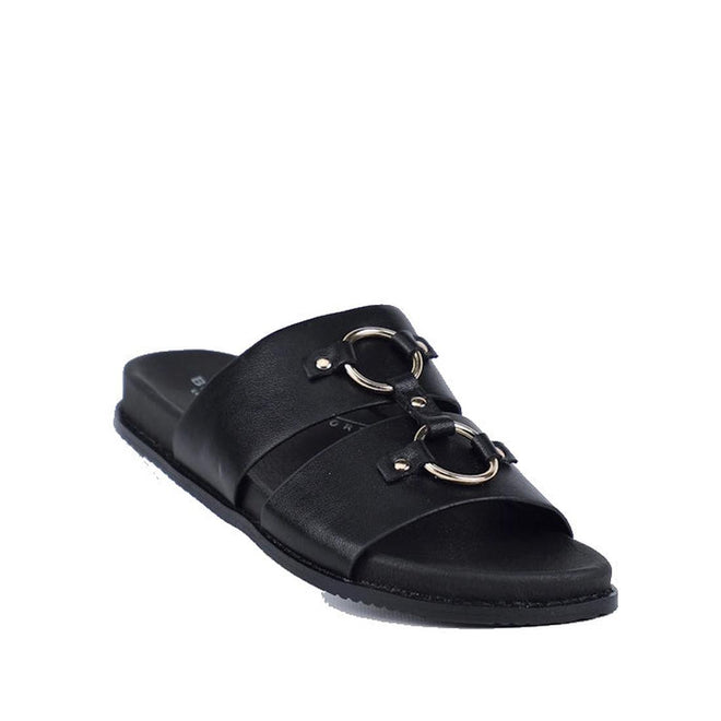 Bay Lane Zuma Black Womens Leather Sandal