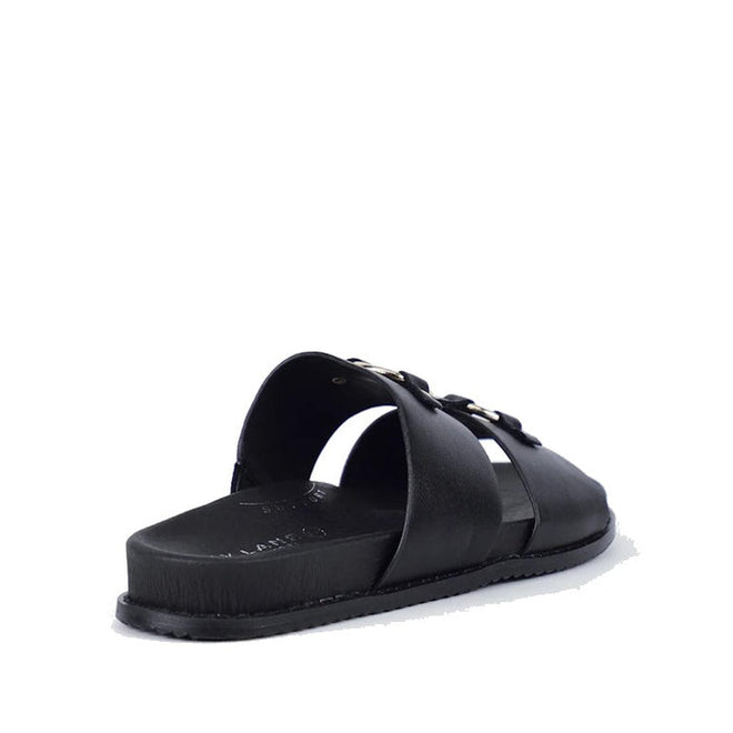 Bay Lane Zuma Black Womens Leather Sandal