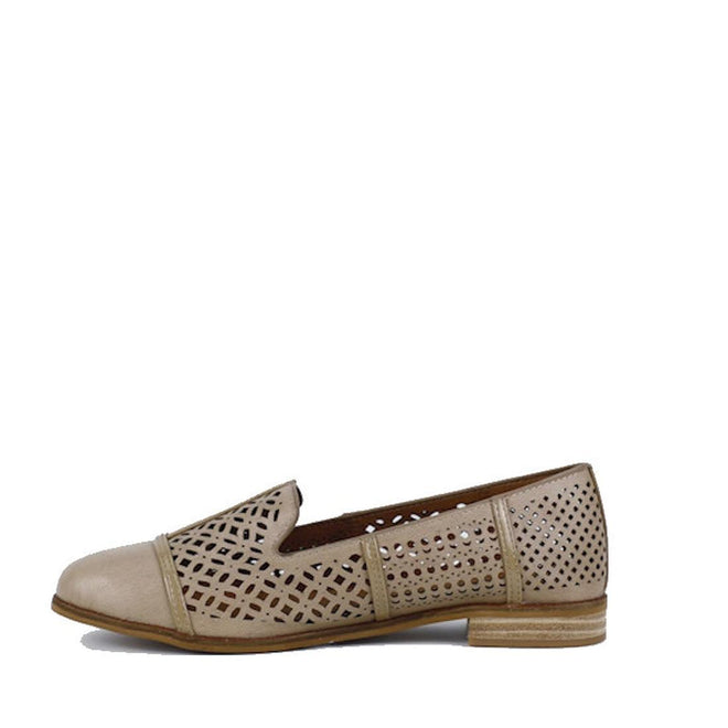 Bay Lane Bayliss Latte Leather Womens Loafer Flat Summer Shoe