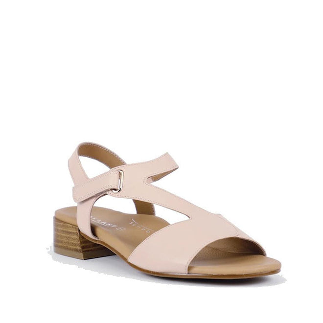 Bay Lane Dune Womens Leather Low Heel Sandal Blush Pink