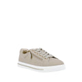 Bay Lane Kiki Womens Nude Beige Leather Zip Sneaker