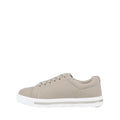 Bay Lane Kiki Womens Nude Beige Leather Zip Sneaker