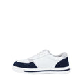 Bay Lane Noosa White Navy Womens Leather Zip Sneaker