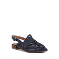 Bay Lane Prima Navy Leather Womens Sling Back Sandal