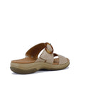 Bay Lane Tacoma Latte Beige Womens Leather Slide Sandal