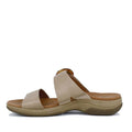 Bay Lane Tacoma Latte Beige Womens Leather Slide Sandal