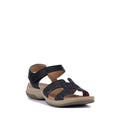 Bay Lane Torquay Black Raffia Womens Leather Sandal