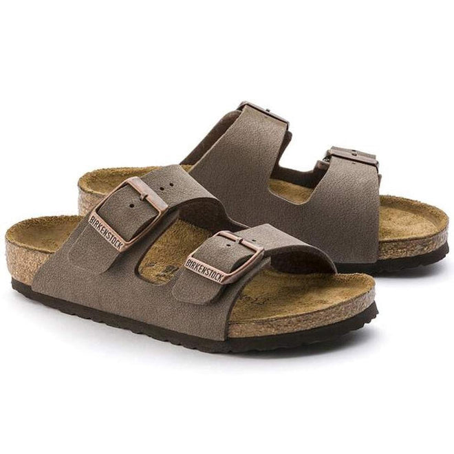Birkenstock Kids Arizona Mocca Birkibuc Narrow Slides