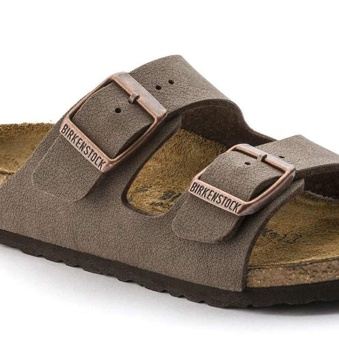Birkenstock Kids Arizona Mocca Birkibuc Narrow Slides