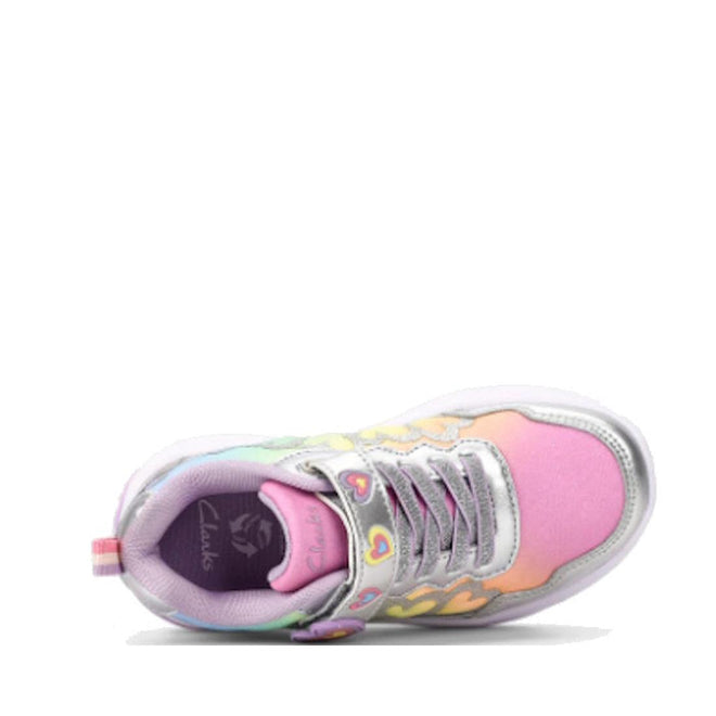 Clarks Addison Rainbow Multi Light Up Trainer