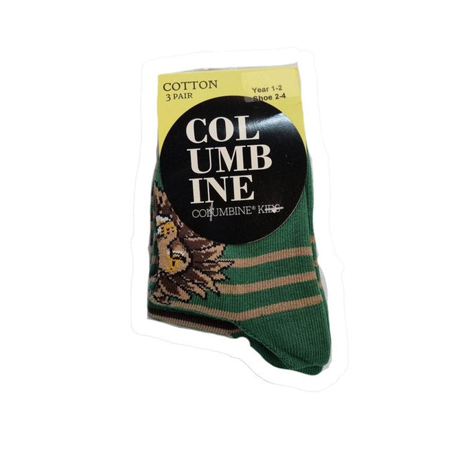 Socks Columbine 3 Pack Lion Green