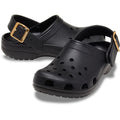 Crocs Womens Classic Metallic Buckle Clog Black