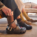 Crocs Womens Classic Metallic Buckle Clog Black