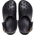 Crocs Womens Classic Metallic Buckle Clog Black