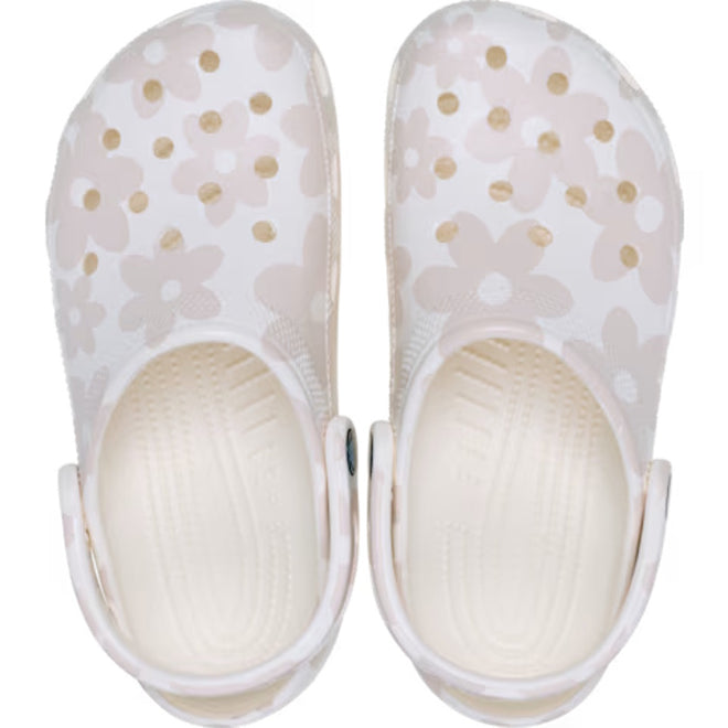 Crocs Adults Classic Pop Petals Chalk Multi