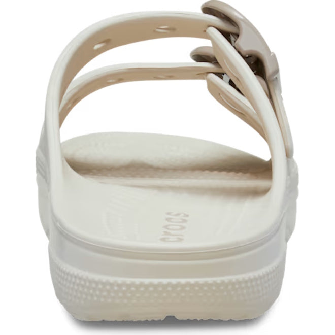 Crocs Womens Saturday Enamel Buckle Frappe Sandal Slide
