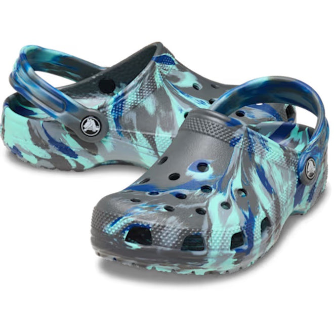Crocs Kids Classic Clog Marbled Carbon Multi Youth