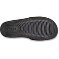 Bottom view of the Crocs Mens All Day Slide Black, showcasing the textured tread pattern., 54702, 54703, 198445217036, 198445216954, 198445216961, 198445216978, 54708, 54709, 54710, 54711