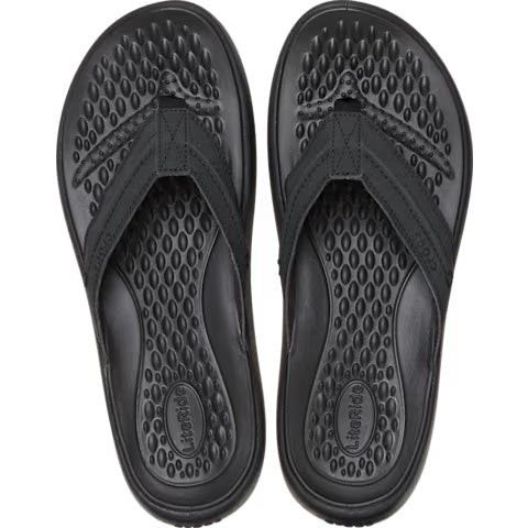 Crocs Mens Yukon Vista Literide Flip Black Black