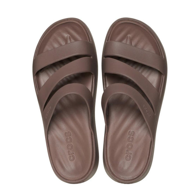 Crocs Womens Getaway Strappy Truffle Brown Slide