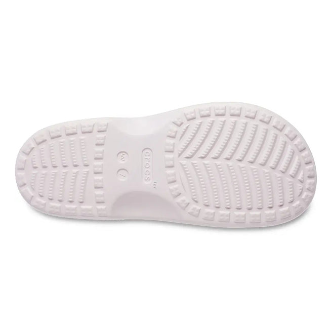 Crocs Womens Saturday Enamel Buckle Bubble Ice Pink Sandal Slide