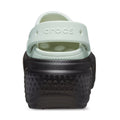 Crocs Stomp Classic Clog Adults Black Linen 2 Tone Platform Clearance