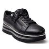 Django & Juliette Eammes Black Leather Platform Shoe Women's