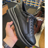 Django & Juliette Eammes Black Leather Platform Shoe Women's