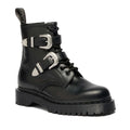 Dr Martens 1460 Bex Black Buckle Atlas Leather Boot With Zip
