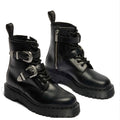 Dr Martens 1460 Bex Black Buckle Atlas Leather Boot With Zip