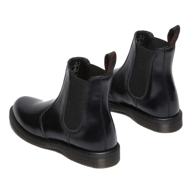 Pair of black leather Dr Martens finner Flora  Chelsea boots on a white background.,
190665698183,
190665698190,
190665698206,
190665698220,
190665698237,
190665698244,