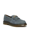 Image of right foot, side on of Dr Martens Adrian Snaffle Loafer Washed Denim Tumbled Nubuck-Foot Forward Shoes