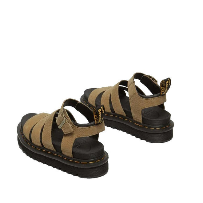 Dr Martens Blaire Savannah Tan Tumled Nubuck 3 Strap Sandal