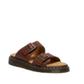 Image of the right foot side on of Dr Martens Josef Slide Sandal Cashew Ambassador Leather