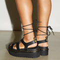 Dr Martens XL Nartilla Platform Gladiator Sandal Black Athena