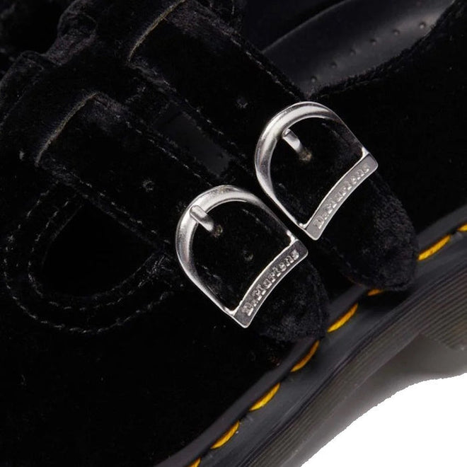 Dr Martens 8065 2 Strap Mary Jane Vegan Black Velvet