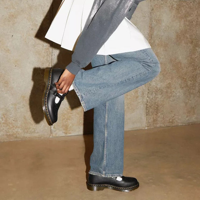 Dr Martens 8065 2 Strap Mary Jane Black Virginia Soft Leather