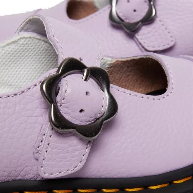 Dr Martens Addina Lilac Flower Buckle Mary Jane Quad Platform CLEARANCE