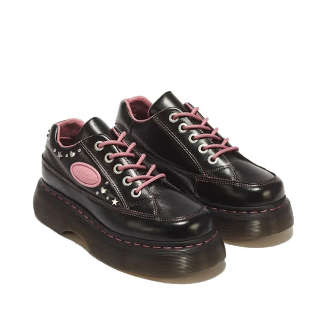 Dr Martens Buzz 5i Hearts & Stars Milled Gloss Leather Shoe