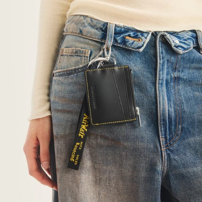 Dr Martens Cardholder Keyring Black Kiev Leather Bag Charm